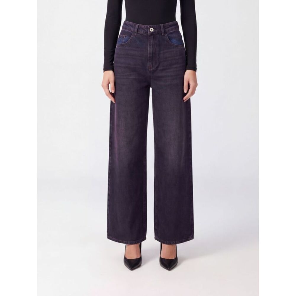 Patrizia Pepe Women Patrizia Pepe High-Waisted Wide-Leg Jeans In Cotton Denim